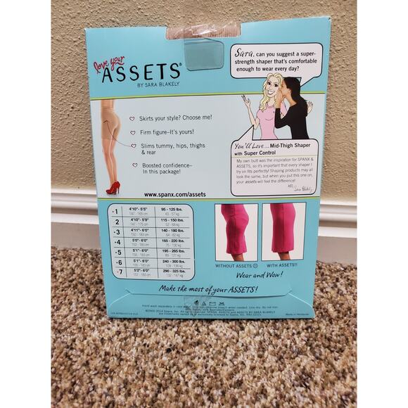 Spanx Love Your Assets Size 3 High Waist Mid Thigh Super Control Beige - Picture 3 of 5